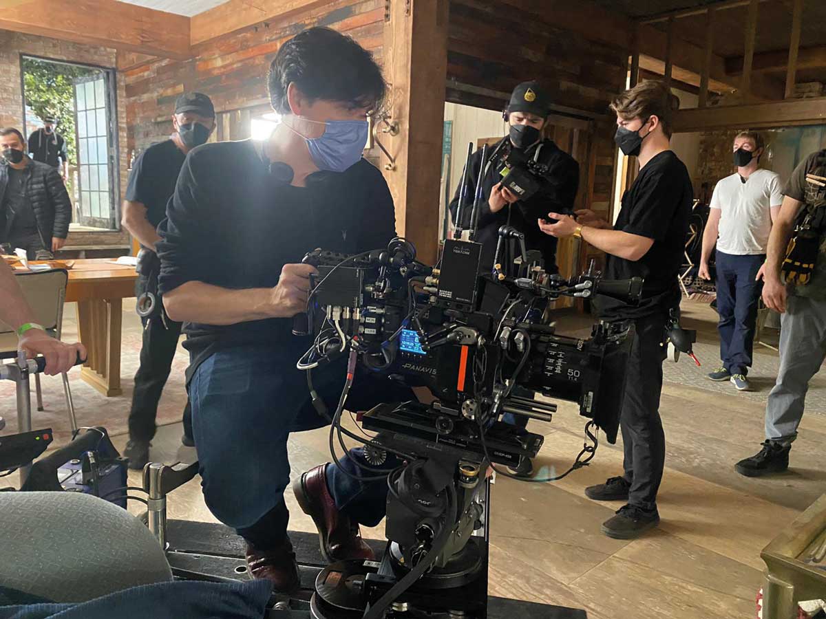 De Paula checks the frame during production of Firefly Lane De Paula checks the frame during production of Firefly Lane