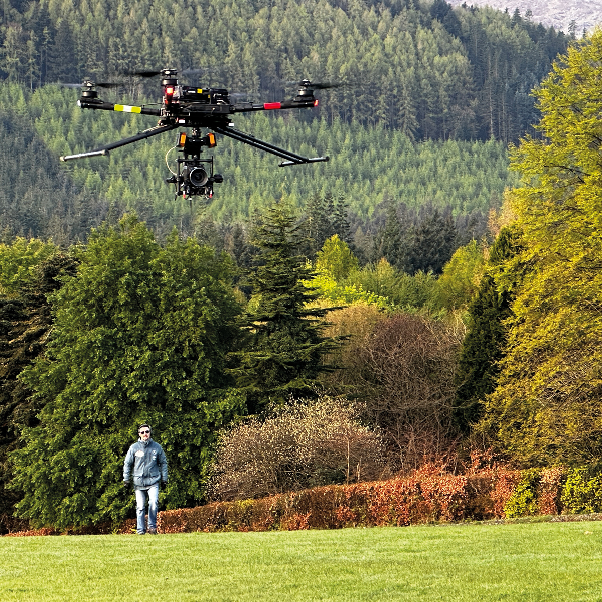 Heavy lift drone in action Heavy lift drone in action